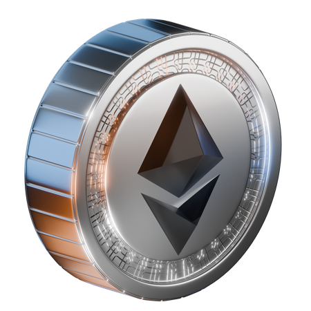 Pièce d'Ethereum  3D Icon