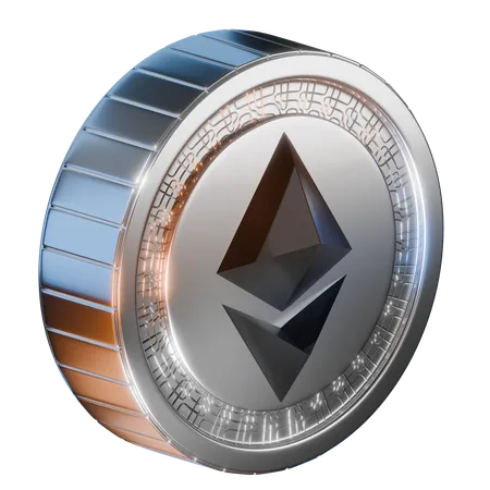 Pièce d'Ethereum  3D Icon