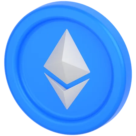 Pièce d'Ethereum  3D Icon