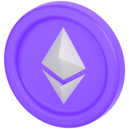 Pièce d'Ethereum  3D Icon