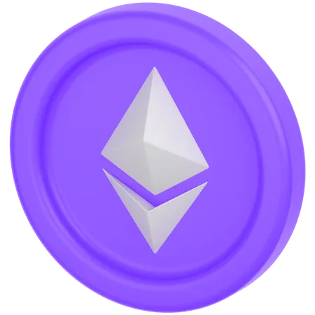 Pièce d'Ethereum  3D Icon