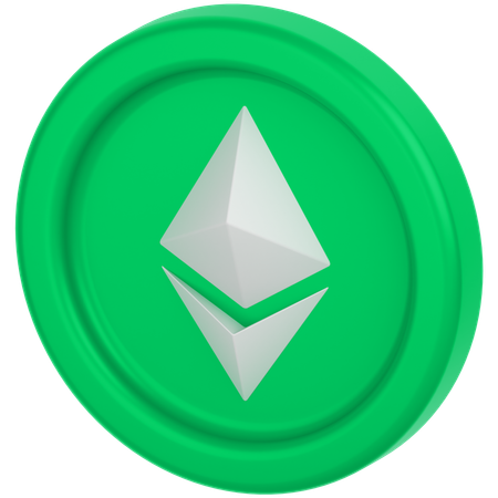 Pièce d'Ethereum  3D Icon