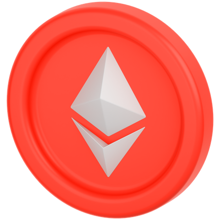 Pièce d'Ethereum  3D Icon