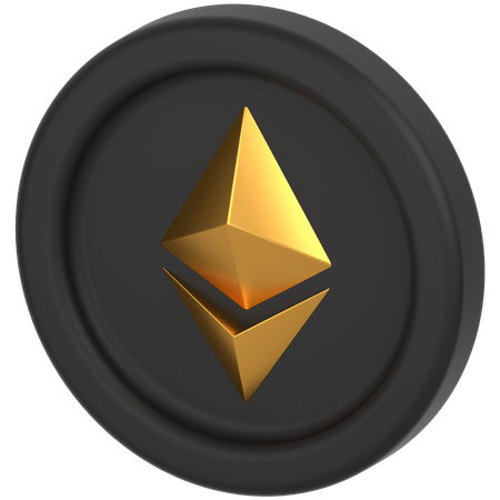 Pièce d'Ethereum  3D Icon