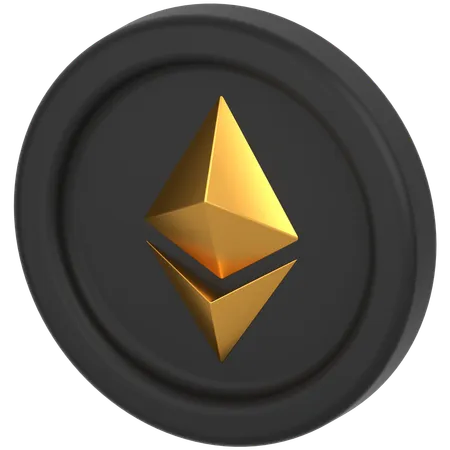 Pièce d'Ethereum  3D Icon