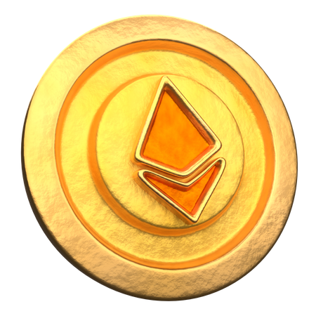 Pièce d'Ethereum  3D Icon