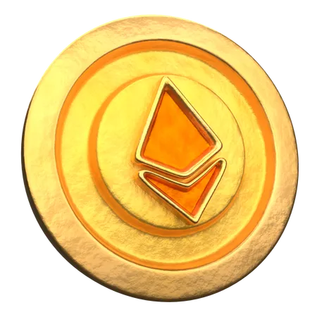 Pièce d'Ethereum  3D Icon