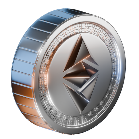 Pièce classique d'Ethereum  3D Icon