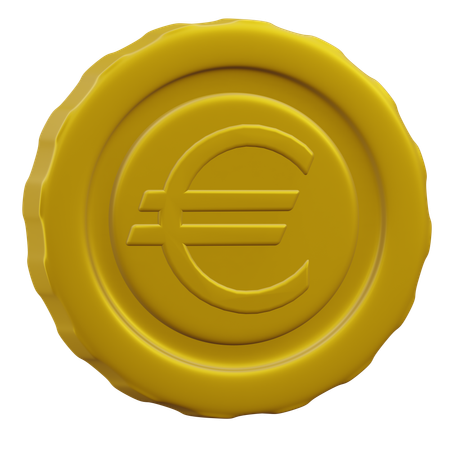 Pièce en euros  3D Icon