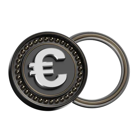 Pièce en euros  3D Icon