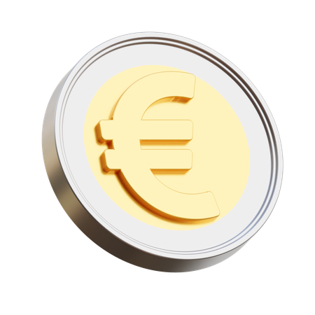 Pièce en euros  3D Icon