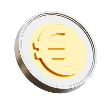 Pièce en euros  3D Icon