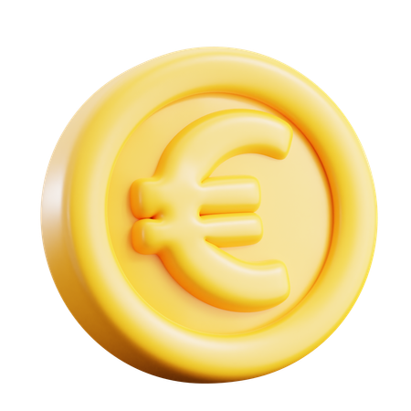 Pièce en euros  3D Icon