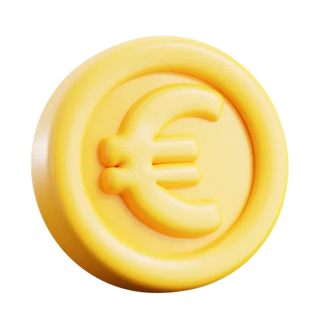 Pièce en euros  3D Icon