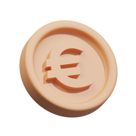 Pièce en euros  3D Icon