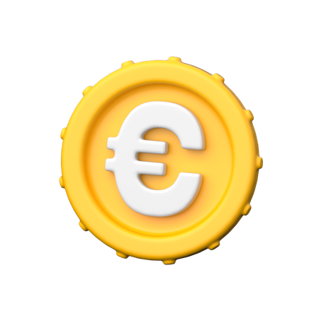 Pièce en euros  3D Icon