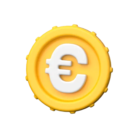 Pièce en euros  3D Icon