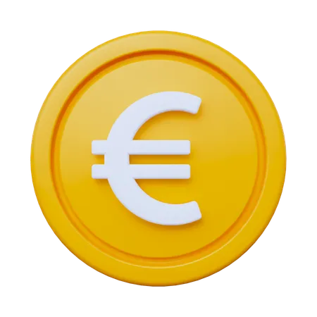 Pièce en euros  3D Icon