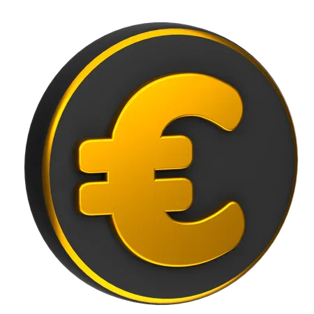 Pièce en euros  3D Icon