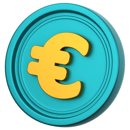 Pièce en euros  3D Icon