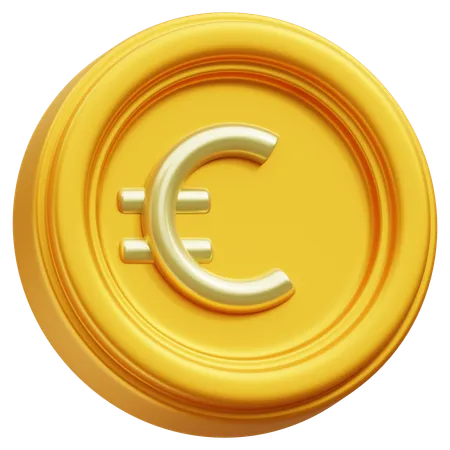 Pièce en euros  3D Icon