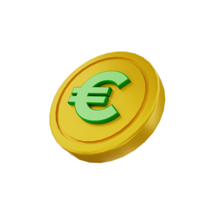 Pièce en euros  3D Icon