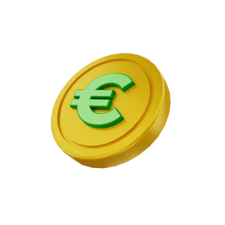 Pièce en euros  3D Icon