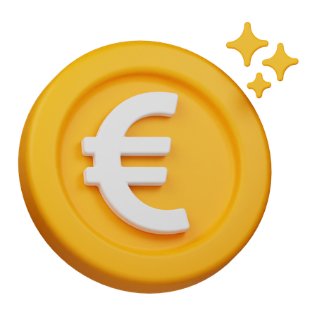 Pièce en euros  3D Icon