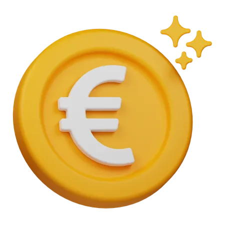 Pièce en euros  3D Icon