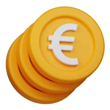 Pièce en euros  3D Icon