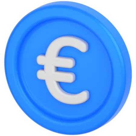 Pièce en euros  3D Icon