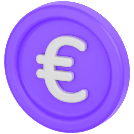 Pièce en euros  3D Icon