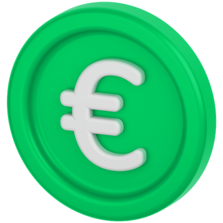 Pièce en euros  3D Icon