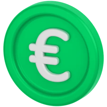 Pièce en euros  3D Icon