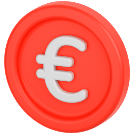 Pièce en euros  3D Icon