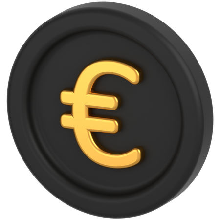 Pièce en euros  3D Icon