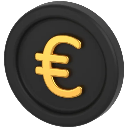 Pièce en euros  3D Icon