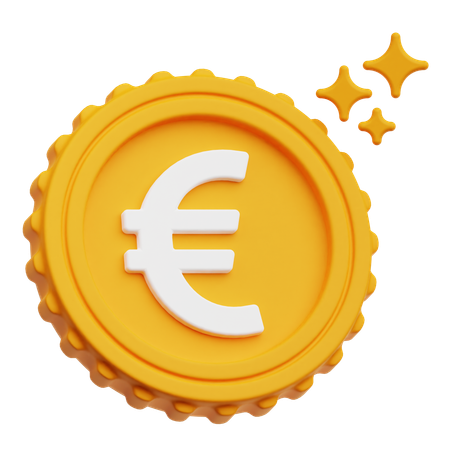 Pièce en euros  3D Icon