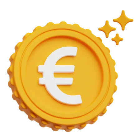 Pièce en euros  3D Icon