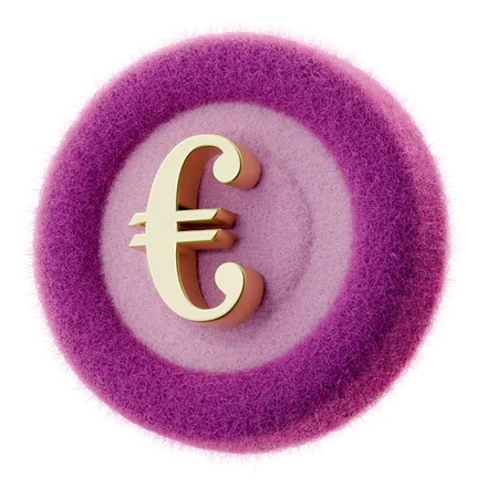 Pièce en euros  3D Icon