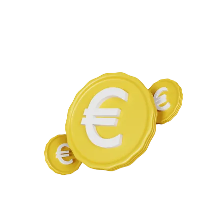 Pièce en euros  3D Illustration