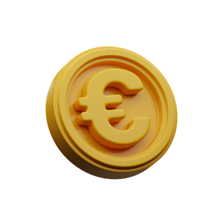 Pièce en euros  3D Illustration