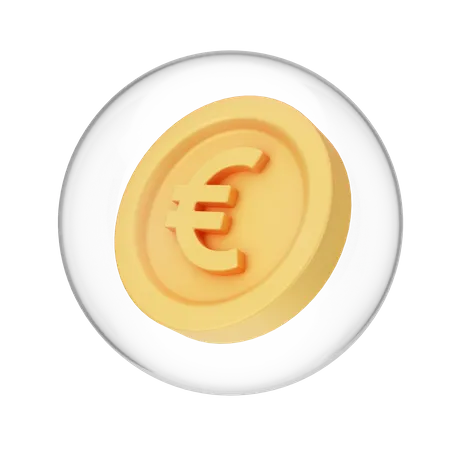 Pièce en euros  3D Illustration