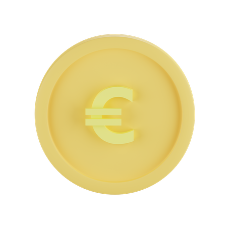 Pièce en euros  3D Icon