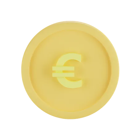 Pièce en euros  3D Icon