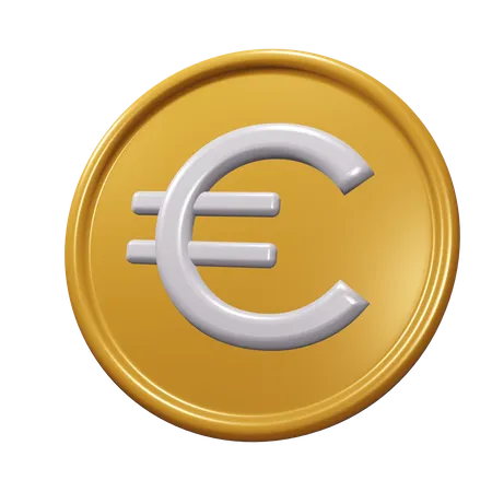 Pièce en euros  3D Icon