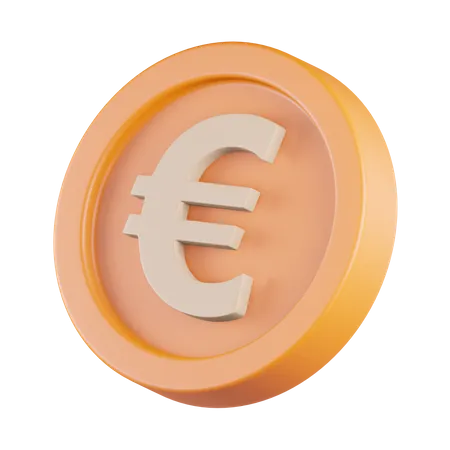 Pièce en euros  3D Icon