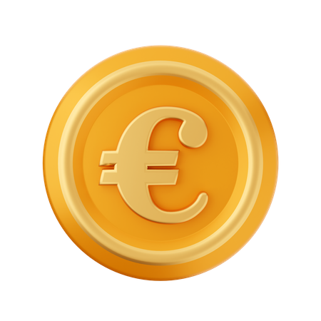 Pièce en euros  3D Icon