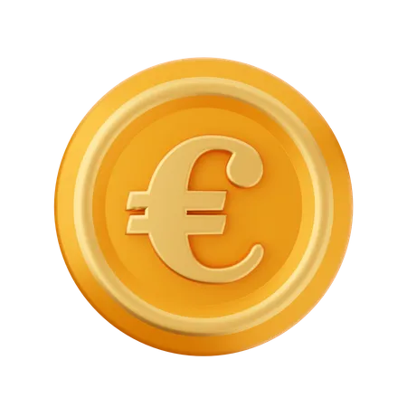 Pièce en euros  3D Icon