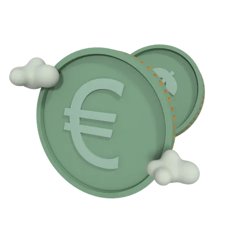 Pièce en euros  3D Icon